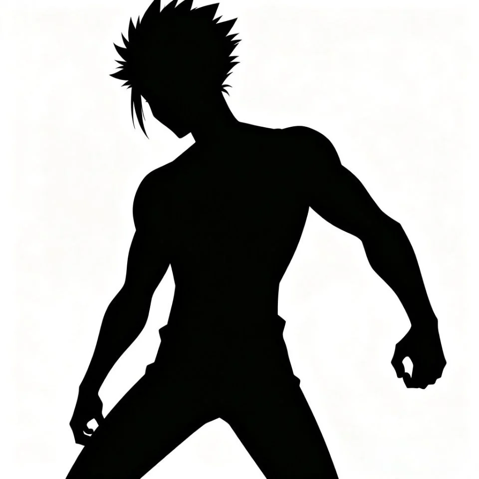Minimalist black and white shidou pfp showing clean silhouette icon design for Discord and TikTok simple profile pics