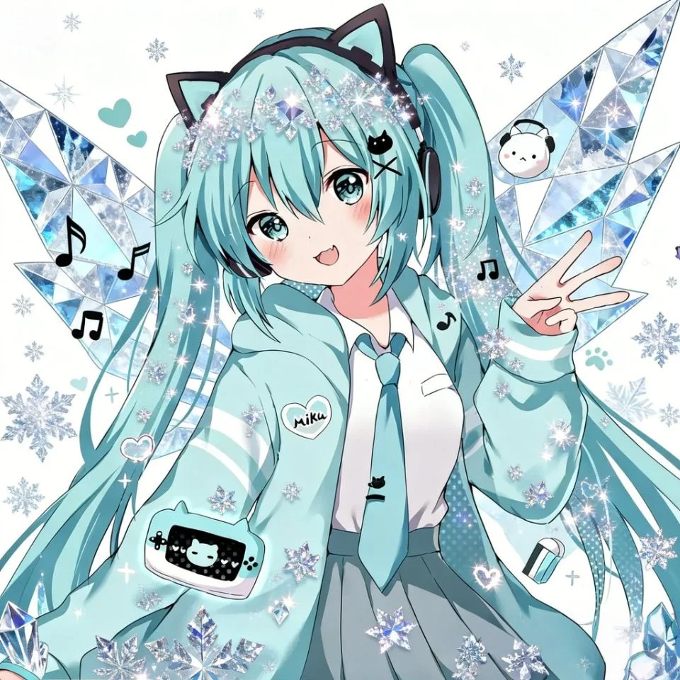 snow-miku-pfp-sparkle-ice-crystals-winter-magic Snow miku pfp with sparkling ice crystals and winter magic effects for enchanting seasonal Discord avatars