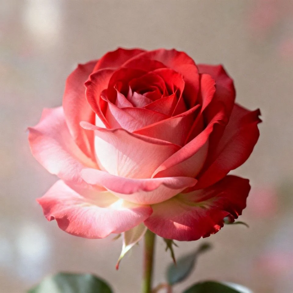 Soft pastel red rose aesthetic profile picture for Instagram and romantic profiles