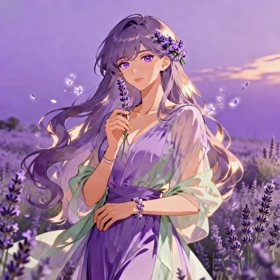 Soft purple lavender flower pfp with botanical aesthetic and natural beauty for Instagram profile picture