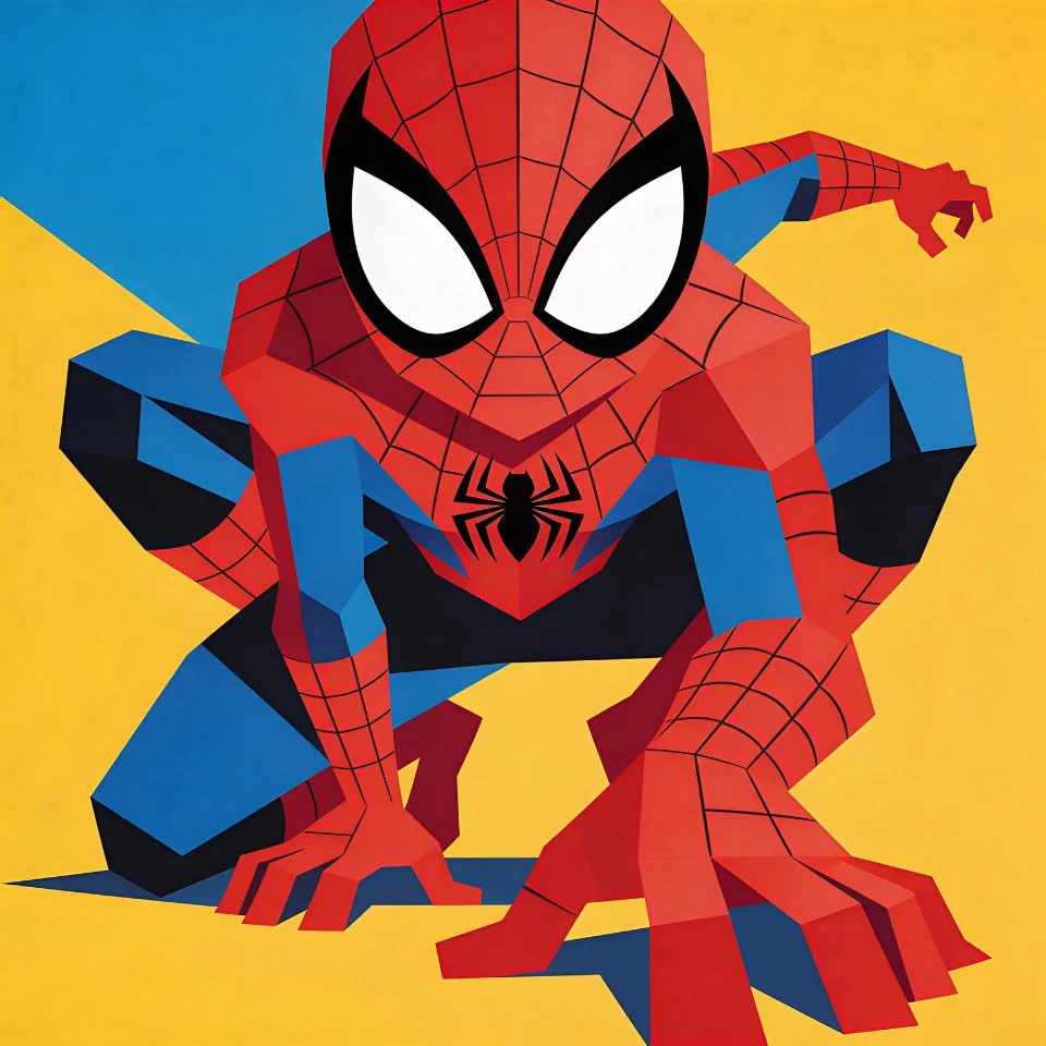 Spectacular Spider-Man pfp with classic animated pose and bright colors for nostalgic Discord profile pictures