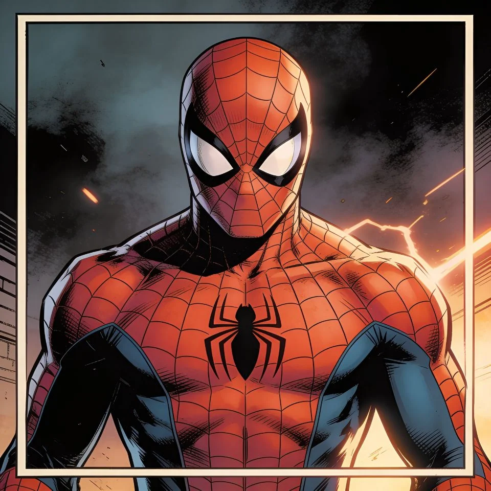 Vintage spider man comic pfp styled like retro comic book cover art with classic title design for nostalgic profiles