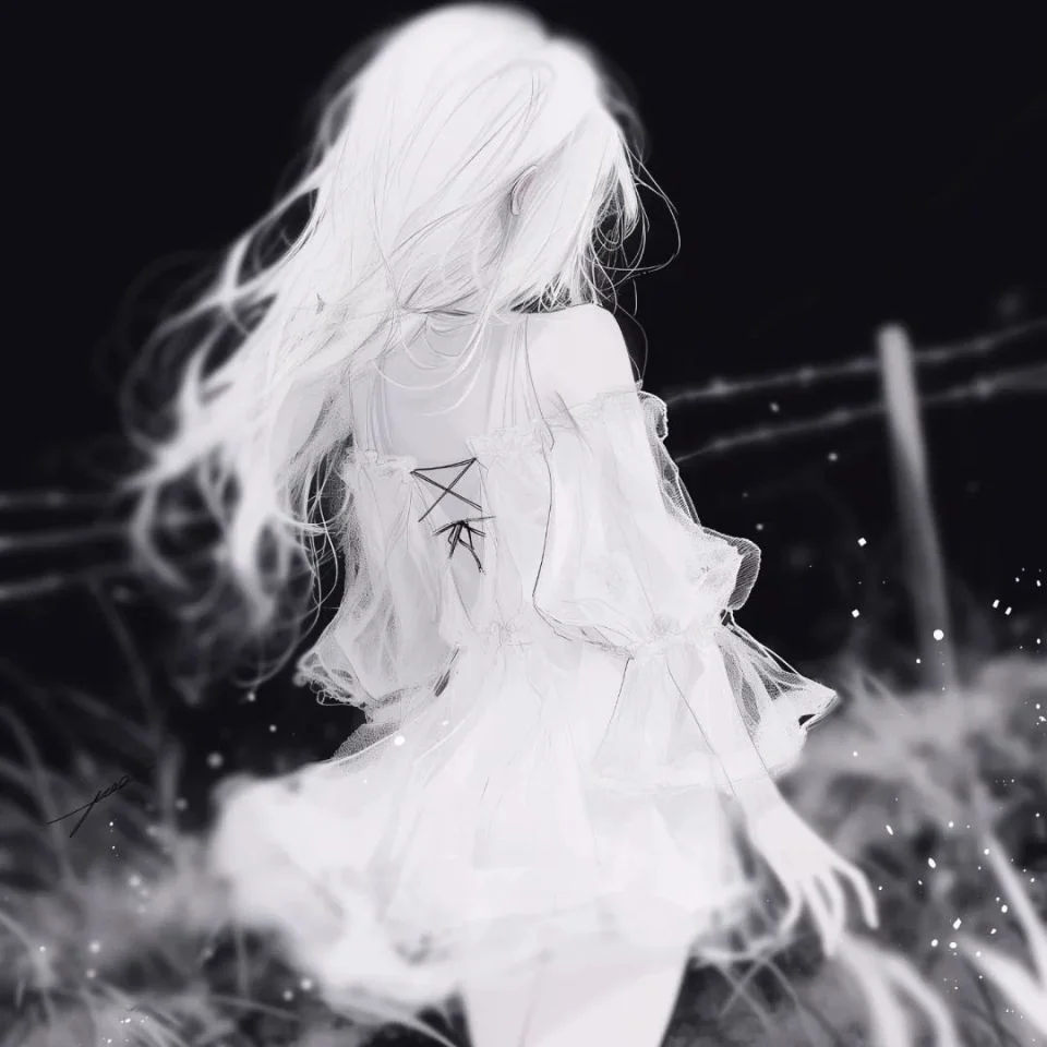 Elegant white aesthetic avatar featuring soft shadows and refined composition for Discord and Instagram profiles