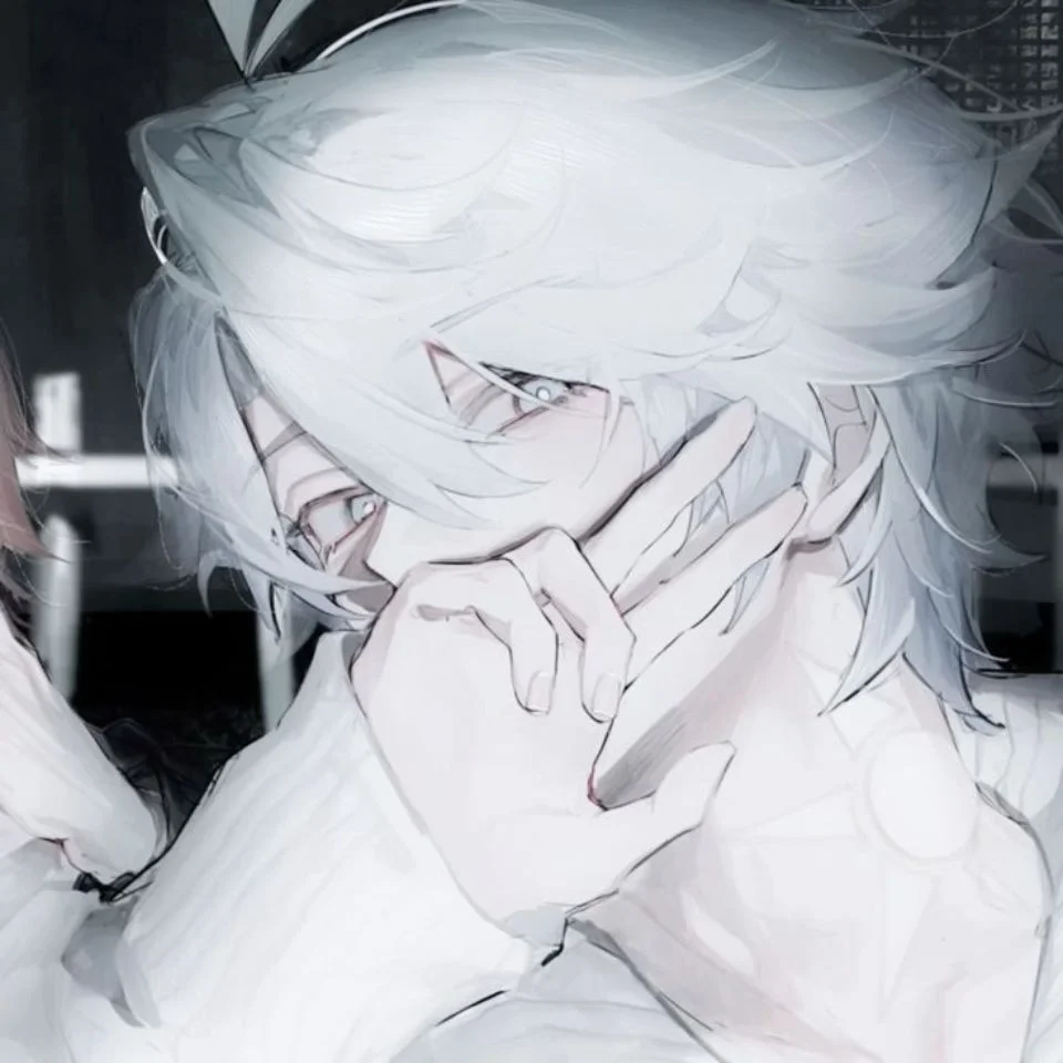 Calm white aesthetic pfp for boy with composed expression ideal for Discord and TikTok avatars