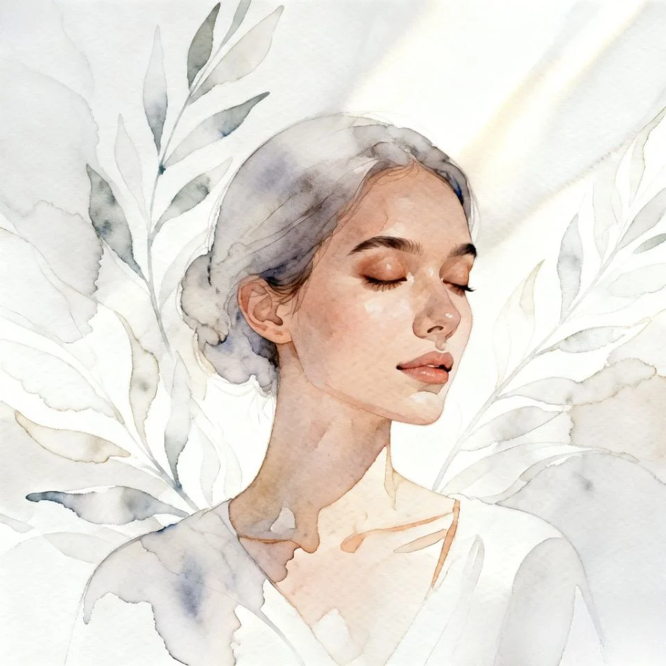 Peaceful white nature pfp with organic aesthetic for Discord wellness and Instagram nature profiles