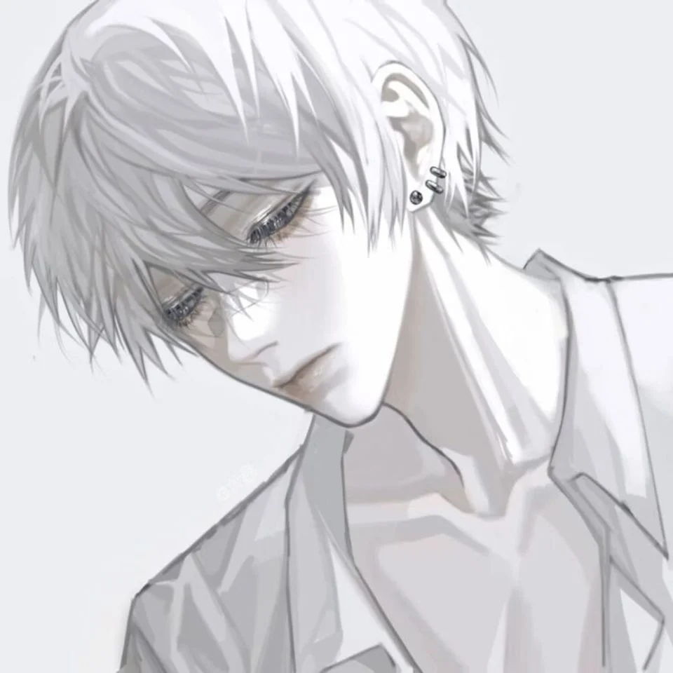 Minimalist modern white pfp for boy with clean style perfect for aesthetic Discord and Instagram profiles