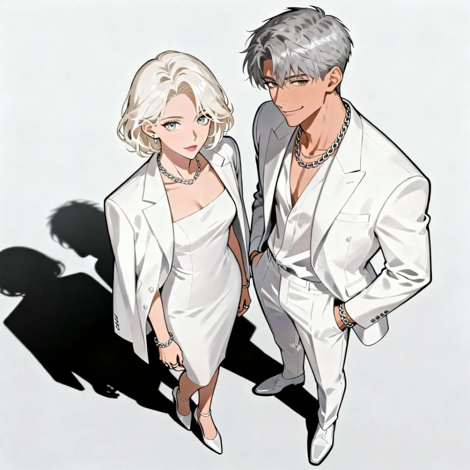 Coordinated white pfp matching couple pair perfect for aesthetic TikTok and Instagram relationship profiles