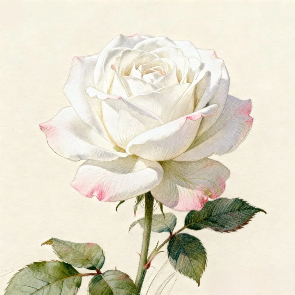 Elegant white rose pfp with botanical beauty perfect for aesthetic Instagram and Pinterest profiles
