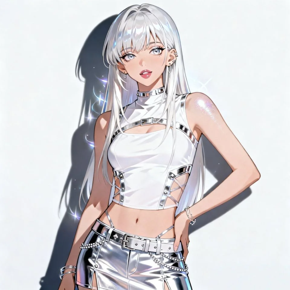 Nostalgic Y2K white pfp with clean composition ideal for Discord and TikTok retro aesthetic avatars